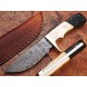 Handmade 10" Damascus Steel Hunting Knife w/ Sheath - GladiatorsGuild