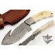 Damascus Skinner 9" Hunting Skinning Knife with Gut Hook
