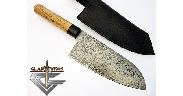 Damascus Chef Knife w/ Wood Handle