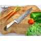 Damascus Chef Knife w/ Stag & Bone Handle